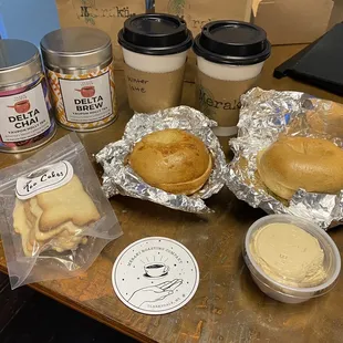 a variety of food items