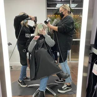 I like that the stylists are happy to collaborate to get clients the best outcomes.