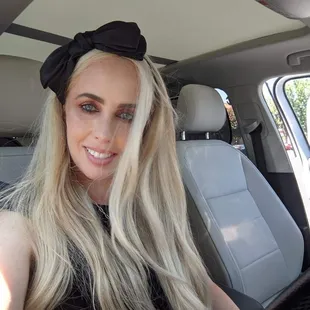 From brown to blonde! Hair felt great after!