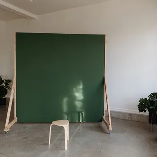 Black and green backdrop