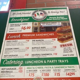 Official Deli Menu.