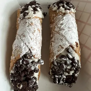 two pastries in a container