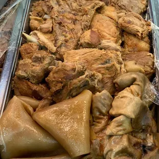 a tray of food