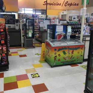 the inside of a grocery store