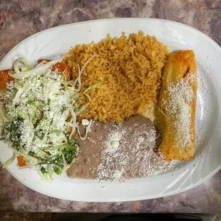 2 Enchiladas &amp; 1 tamal combination platter (#3) ($14.99 USD)