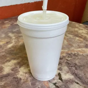 Agua de horchata ($2.50 USD small)