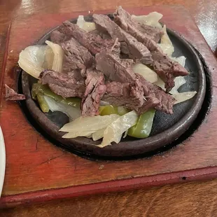 sizzling beef fajitas