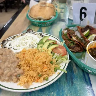 Mole enchiladas, birria tacos, torta