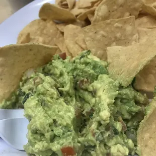 The best guacamole and chips ever!!