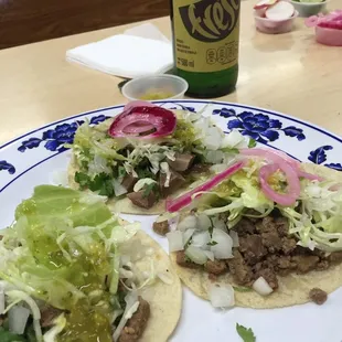 two tacos on a plate