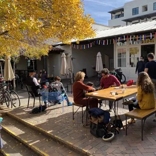Christmas time weekend out in the courtyard at the Mercado