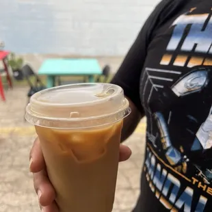 Horchata cold brew. Its pretty good. Im not an horchata fan but this has a soft taste of it.