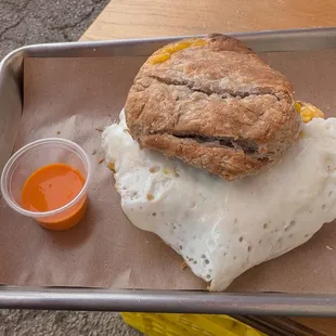 Exterior of the breakfast biscuit