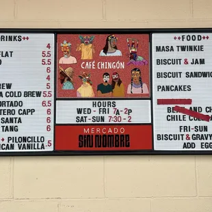 their selective menu has a couple of items only sold on the weekend