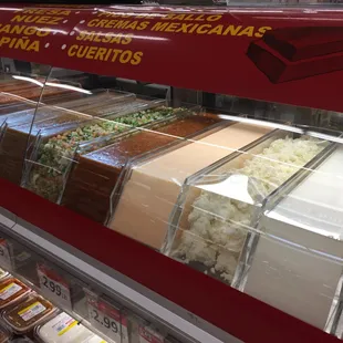 A wide variety of sauces and stuff