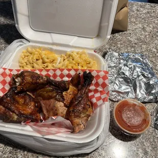 4 Piece BBQ Chicken Plate includes tortillas and salsa
