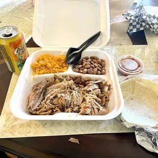 Comes with Soda tortillas, Salsa delicious!!!!