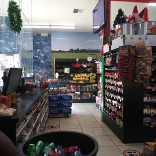 the inside of a grocery store
