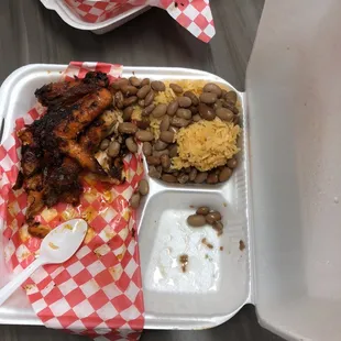 a tray of food