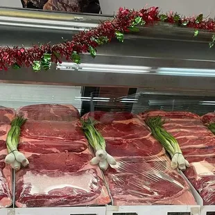 a display of meat