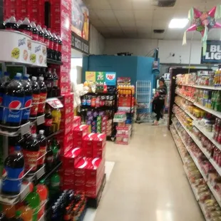 Store aisle of goods