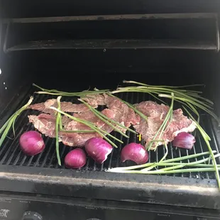 Grilling up some carne asada