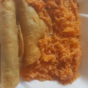 crunchy taco and rice