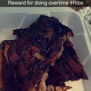 Ribs! Really good this was less than 9$ gotta revisit