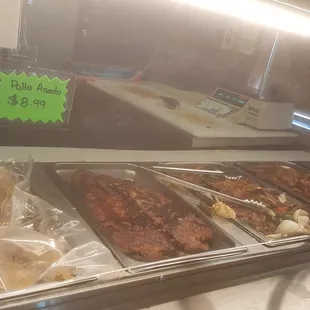 a variety of food items