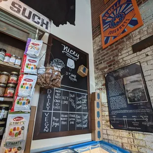 a display of food items in a store