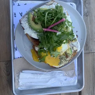 Avocado Toast - not nearly enough avocado in proportion to the massive amount of bread