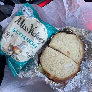 Club sandwich &amp; chips great combo &amp; one of my favorite sandwiches here!