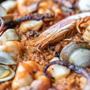 paella, food