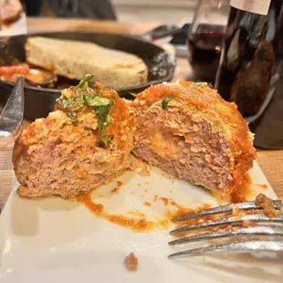 Fontina Stuffed Meatballs