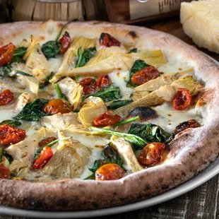 Hand crafted Artichoke pizza