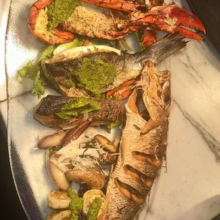 Seafood platter for two