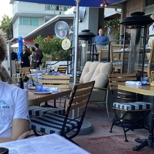 We loved this seating outside near the sidewalk right on Ocean Drive