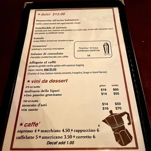 Menu (Jan 2024) - zoom in for details and prices - decent prices, not over-the-top for NYC, authentic Italian, quaint ambience