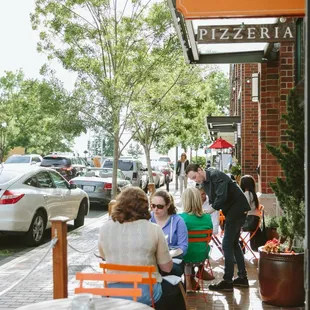 Patio seating right on Main Street!