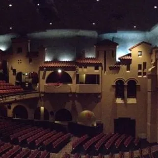 a view of the stage from the balcony