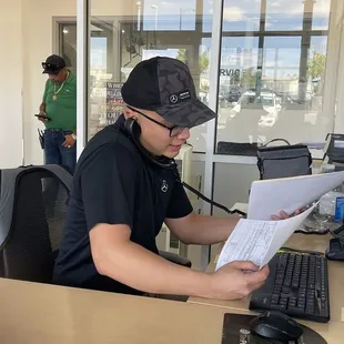 Jeffrey at work. One of the best professional in the automotive industry always keeps his cool and extremely customer focused!