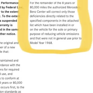 80k warranty for listed emissions components