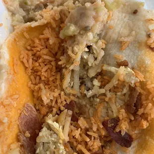 A 80% rice breakfast burrito