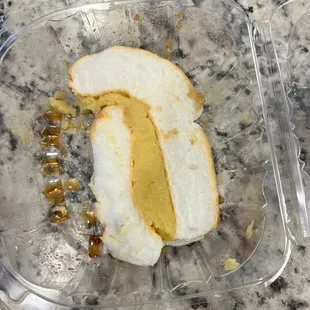 Brazo de Mercedes. Another dessert. Fluffy egg white and sweet cream in the middle.