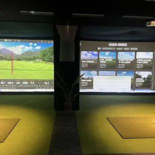 Golf sim bay