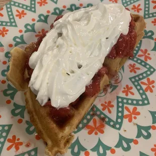 Strawberry waffle half order