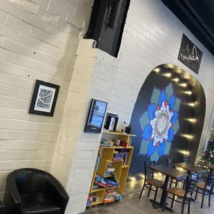 the interior of a coffee shop