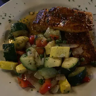 Maple Bourbon Apple Baked Salmon