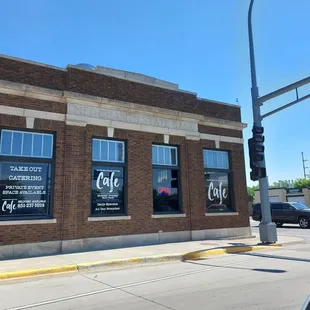 the exterior of the building