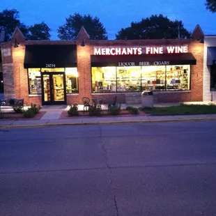 the outside of the store